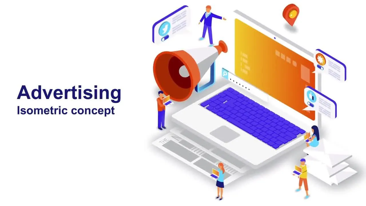 广告 – 等距概念推广促销像素设计精选AE模板