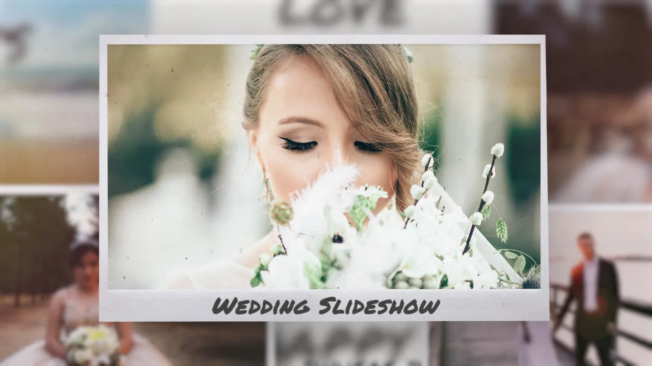 婚礼纪念日幻灯片像素设计精选AE模板