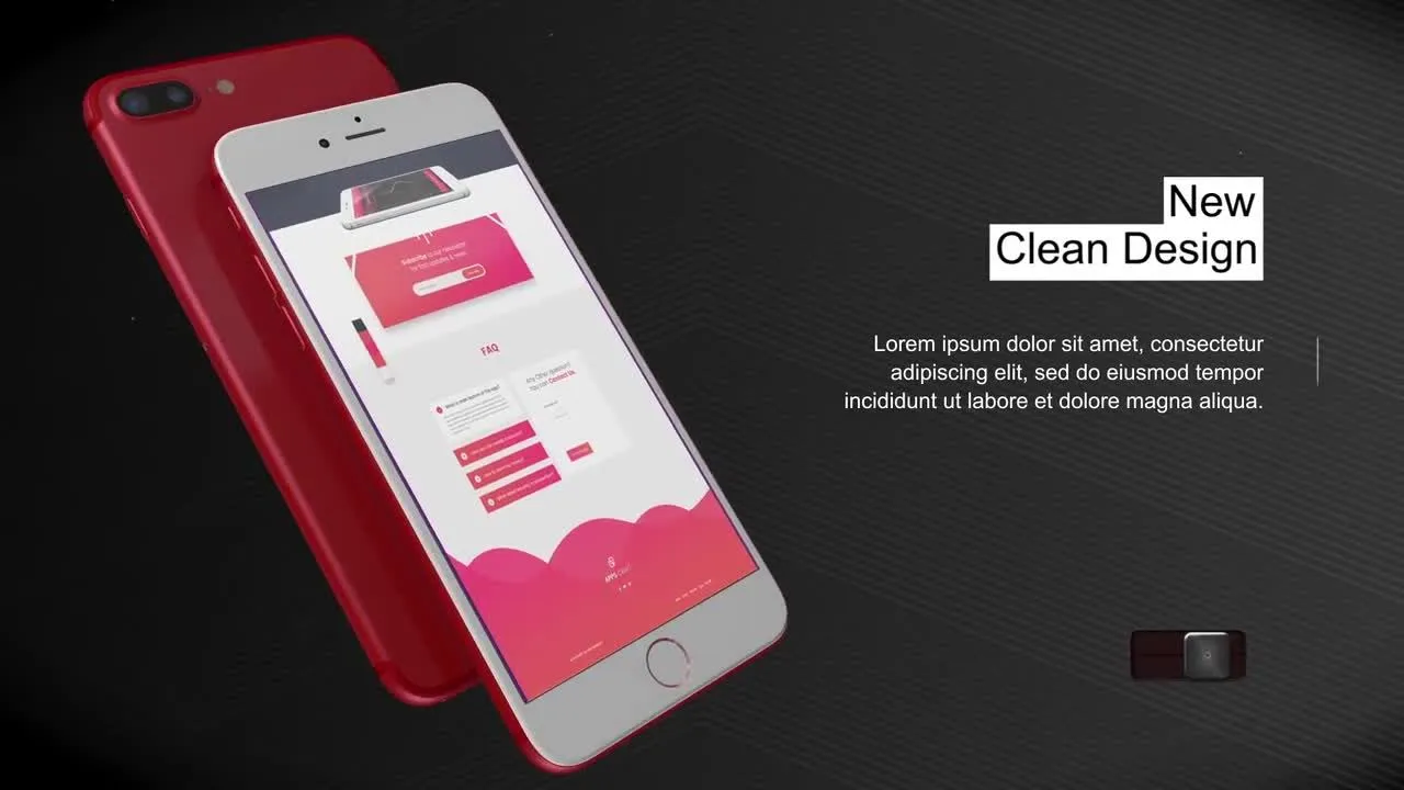 现代简洁精美的手机应用演示像素设计精选AE模板