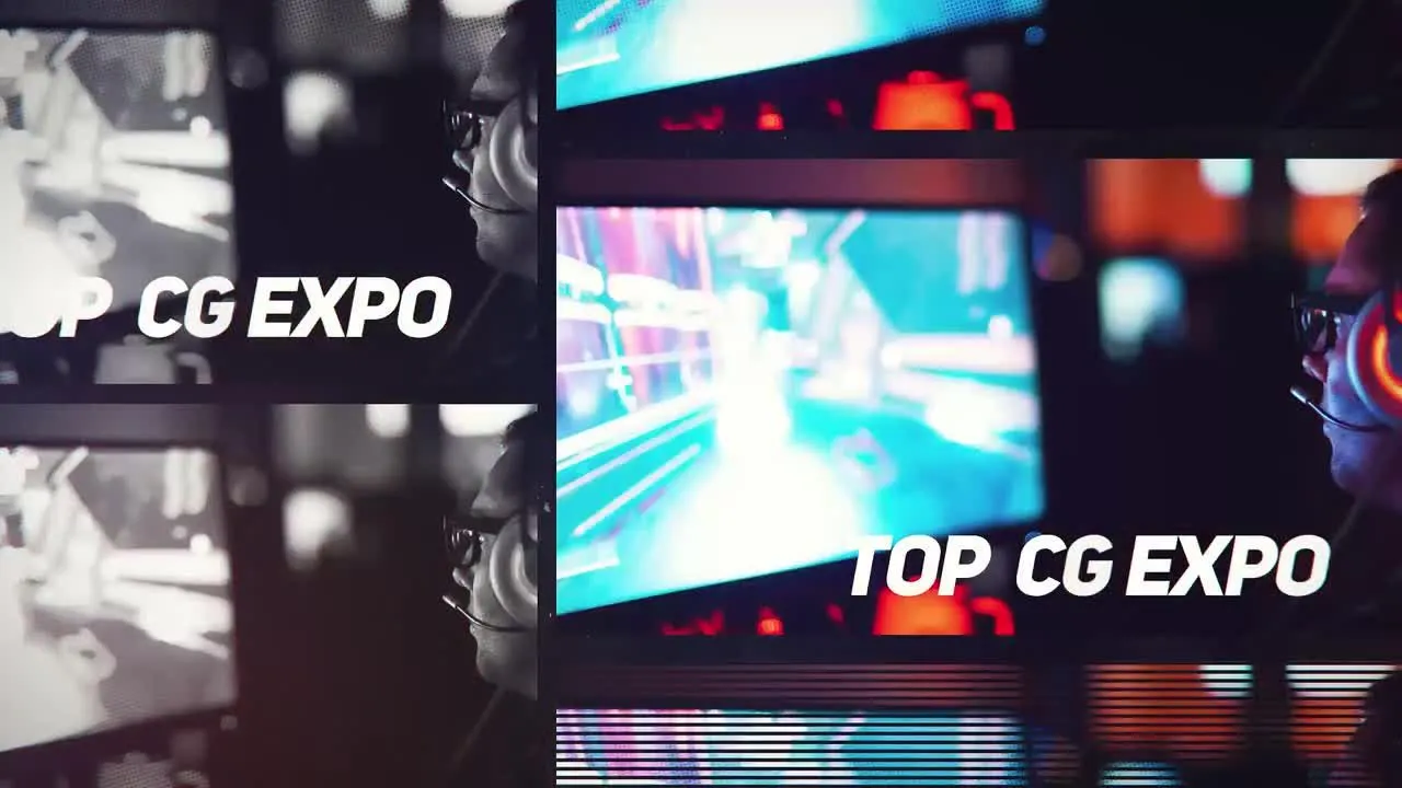 时尚动图形切换图文展示像素设计精选AE模板