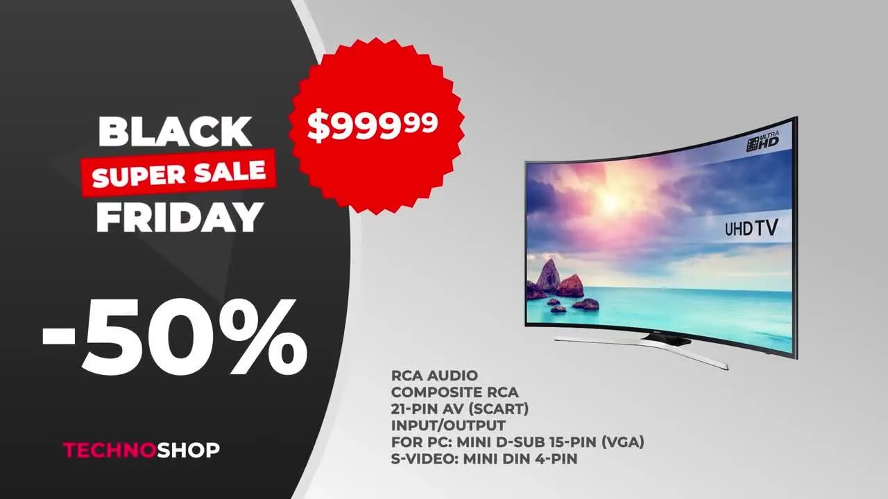 超现代的黑色星期五促销宣传像素设计精选AE模板