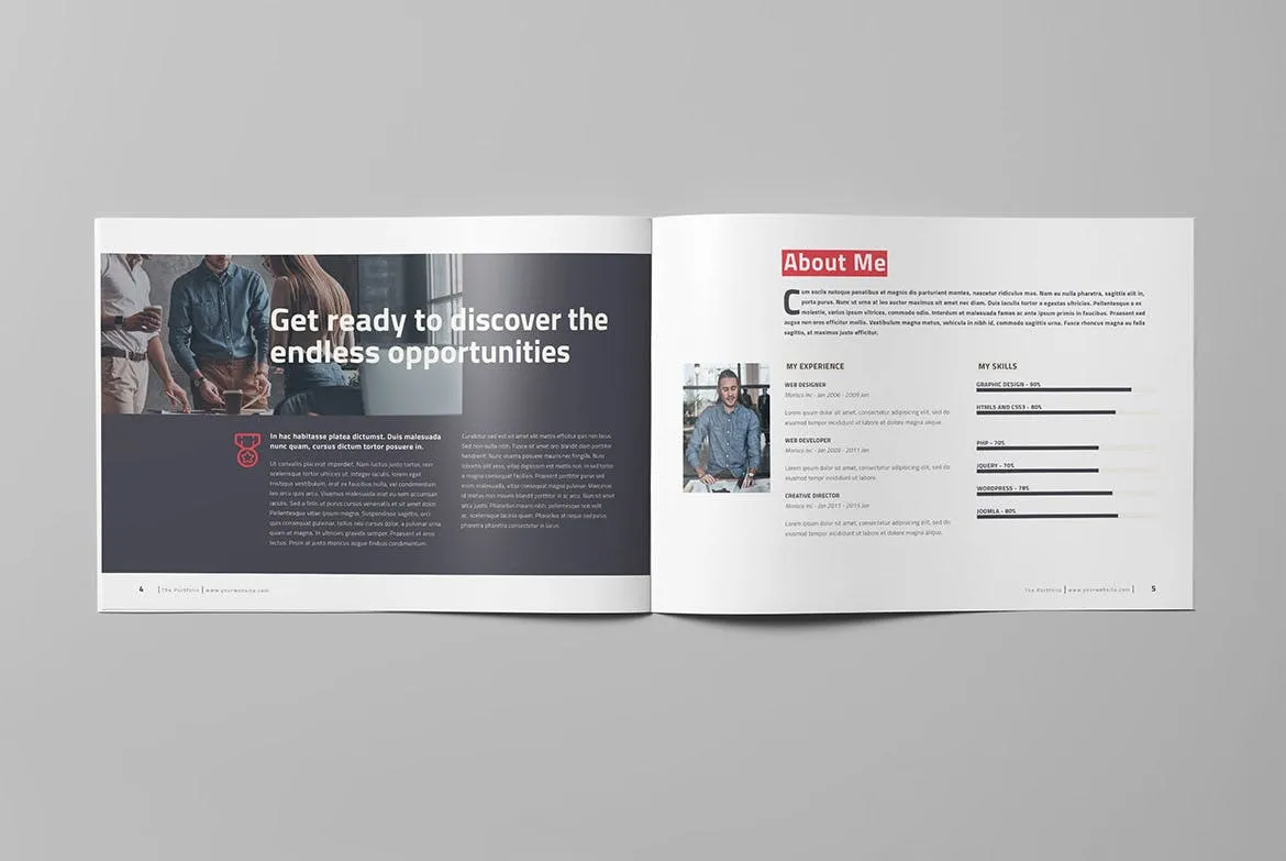 工作室/企业/机构组织适用的宣传画册模板 The Portfolio Landscape插图(1)