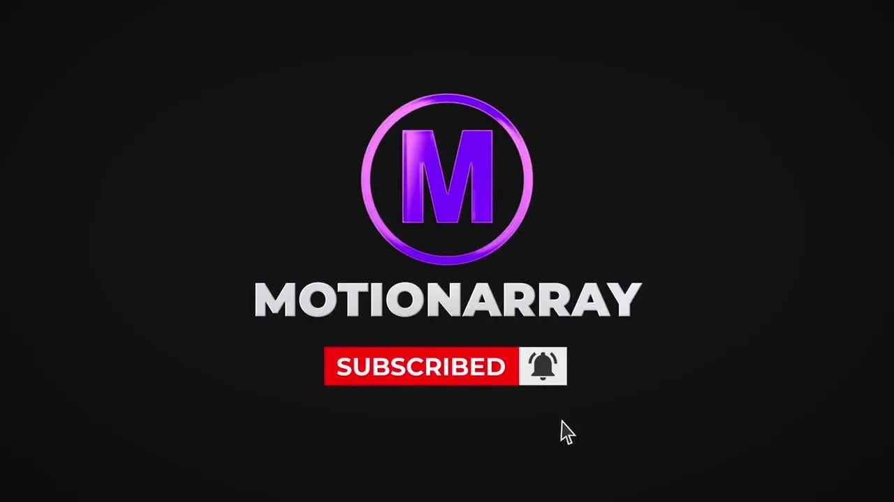 简单的YouTube徽标像素设计精选AE模板