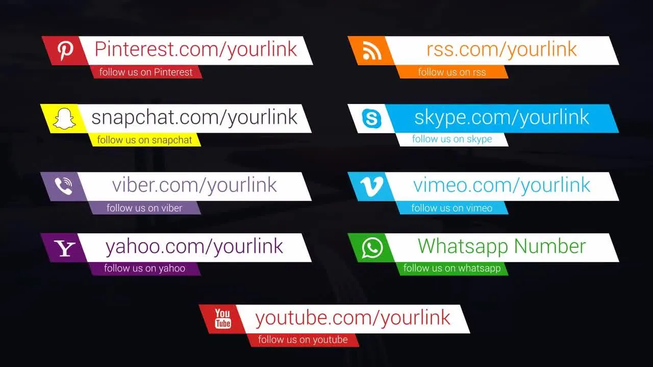 社交媒体的三分之二效果像素设计精选AE模板