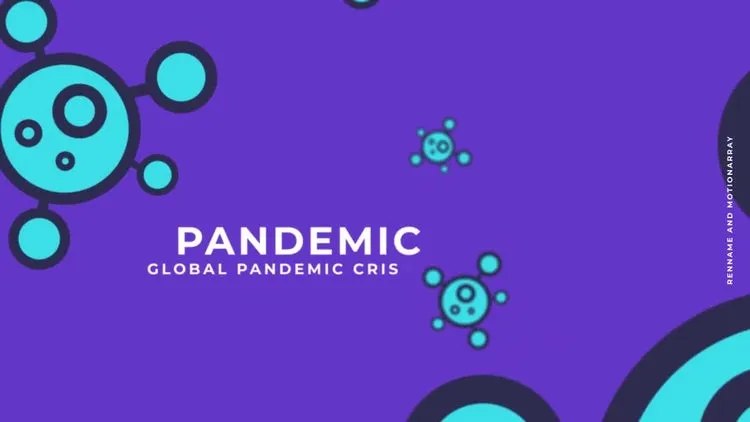 冠状病毒19标志揭幕战像素设计精选AE模板