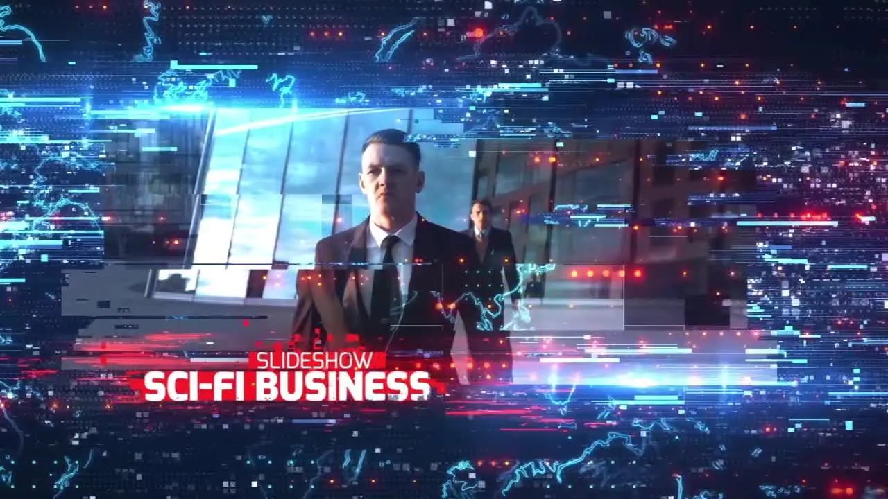 科幻效果的商业会议活动ae模板