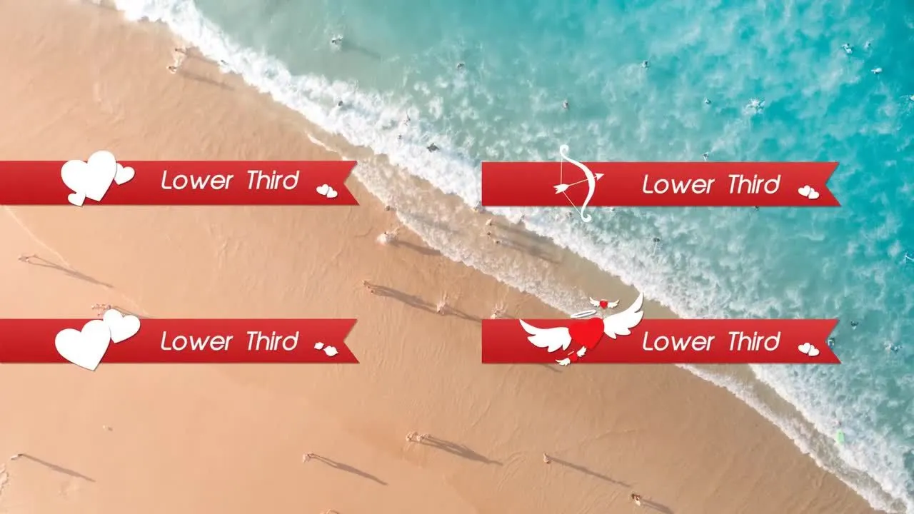 16个婚礼和情人节下三分之一像素设计精选AE模板