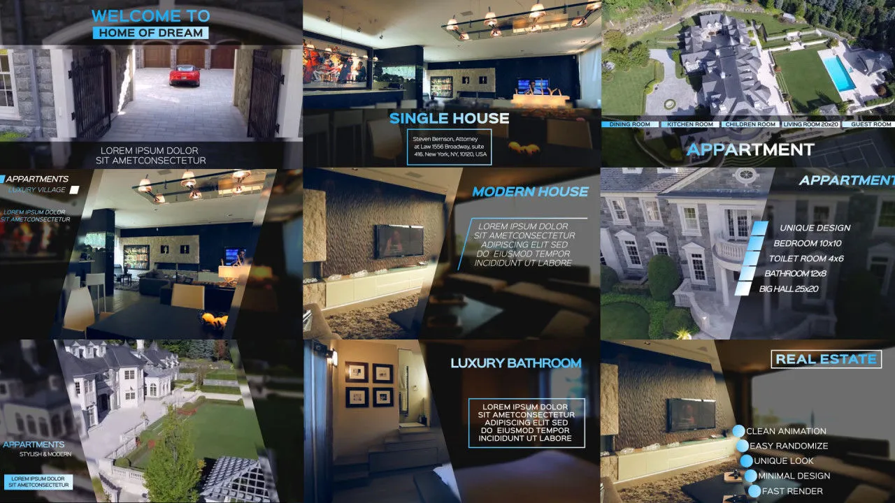 清洁促销房地产推广宣传像素设计精选AE模板