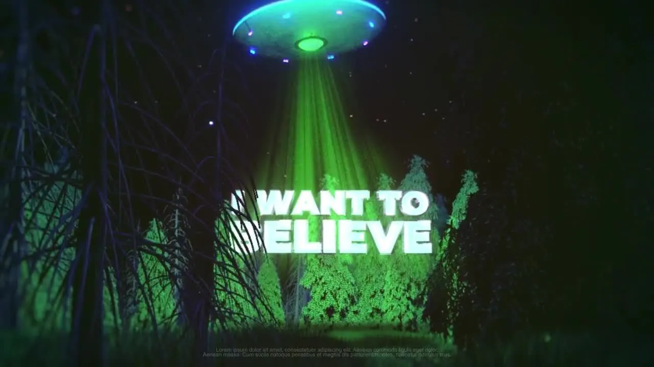 UFO徽标像素设计精选AE模板