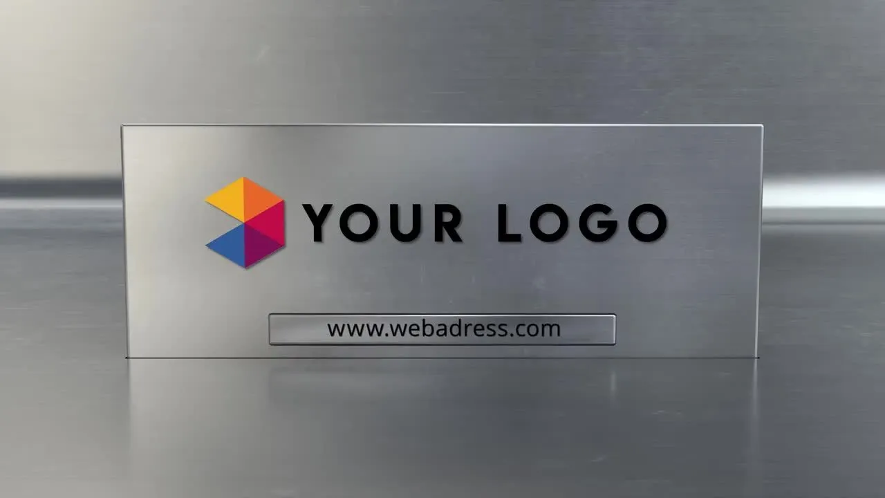 金属标识显示像素设计精选AE模板