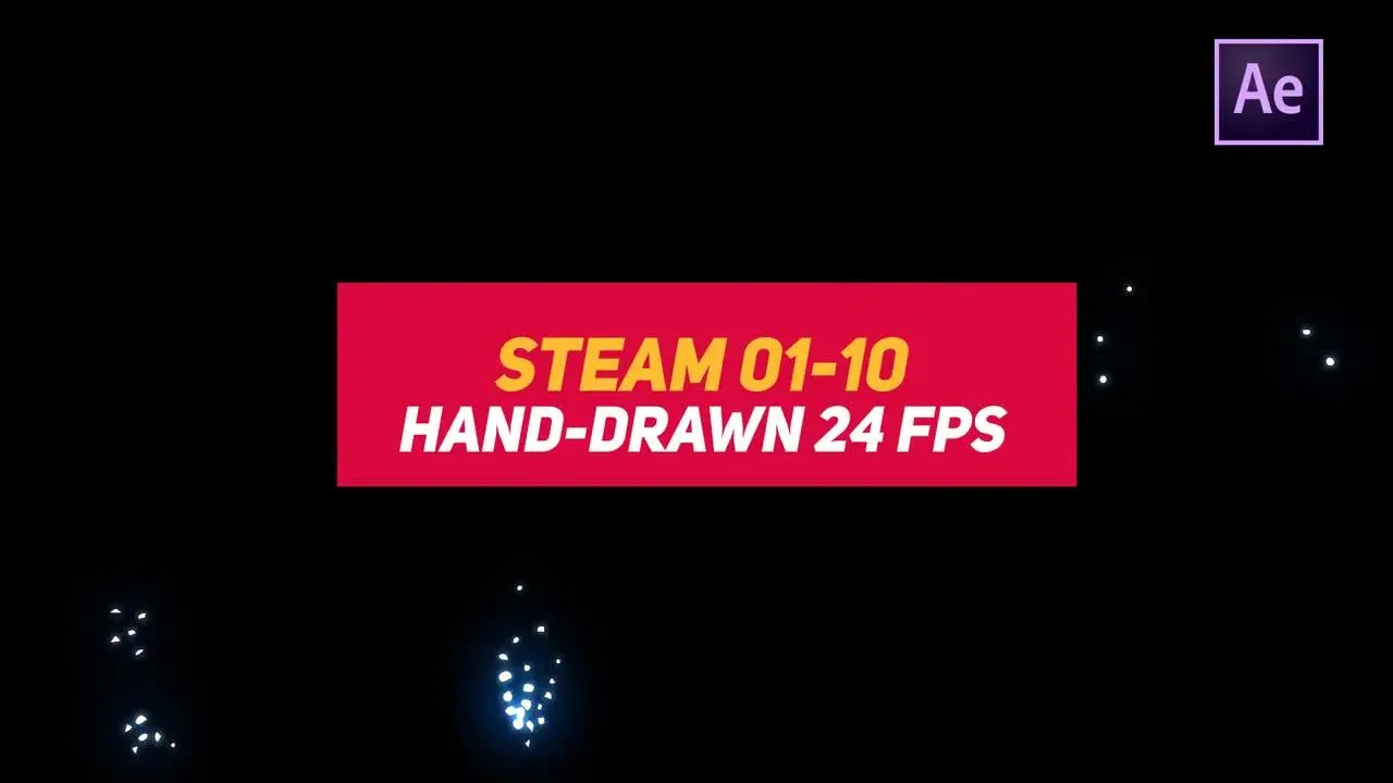 快速动态手绘液体元素蒸汽像素设计精选AE模板01-10