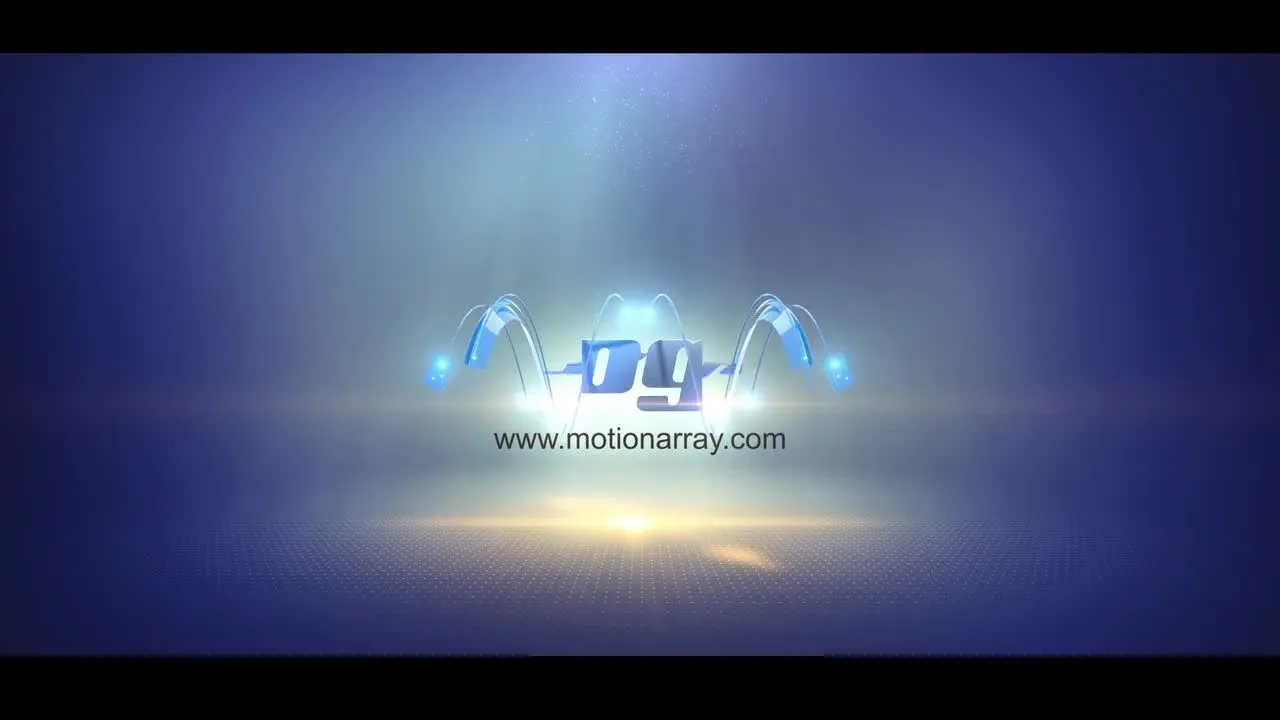 带有动画粒子轨迹的魔术徽标显示像素设计精选AE模板