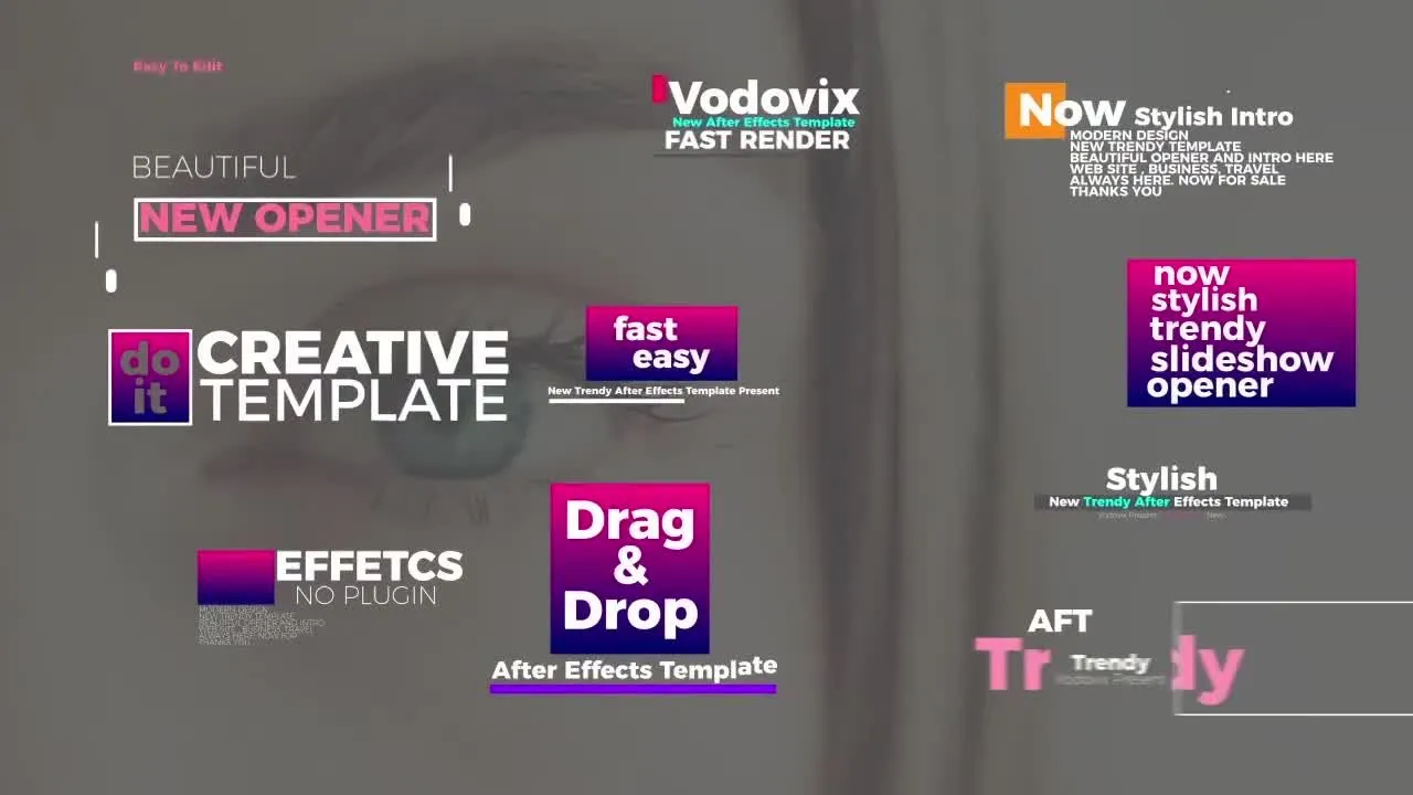 10组全屏彩色动态标题字幕ae模板