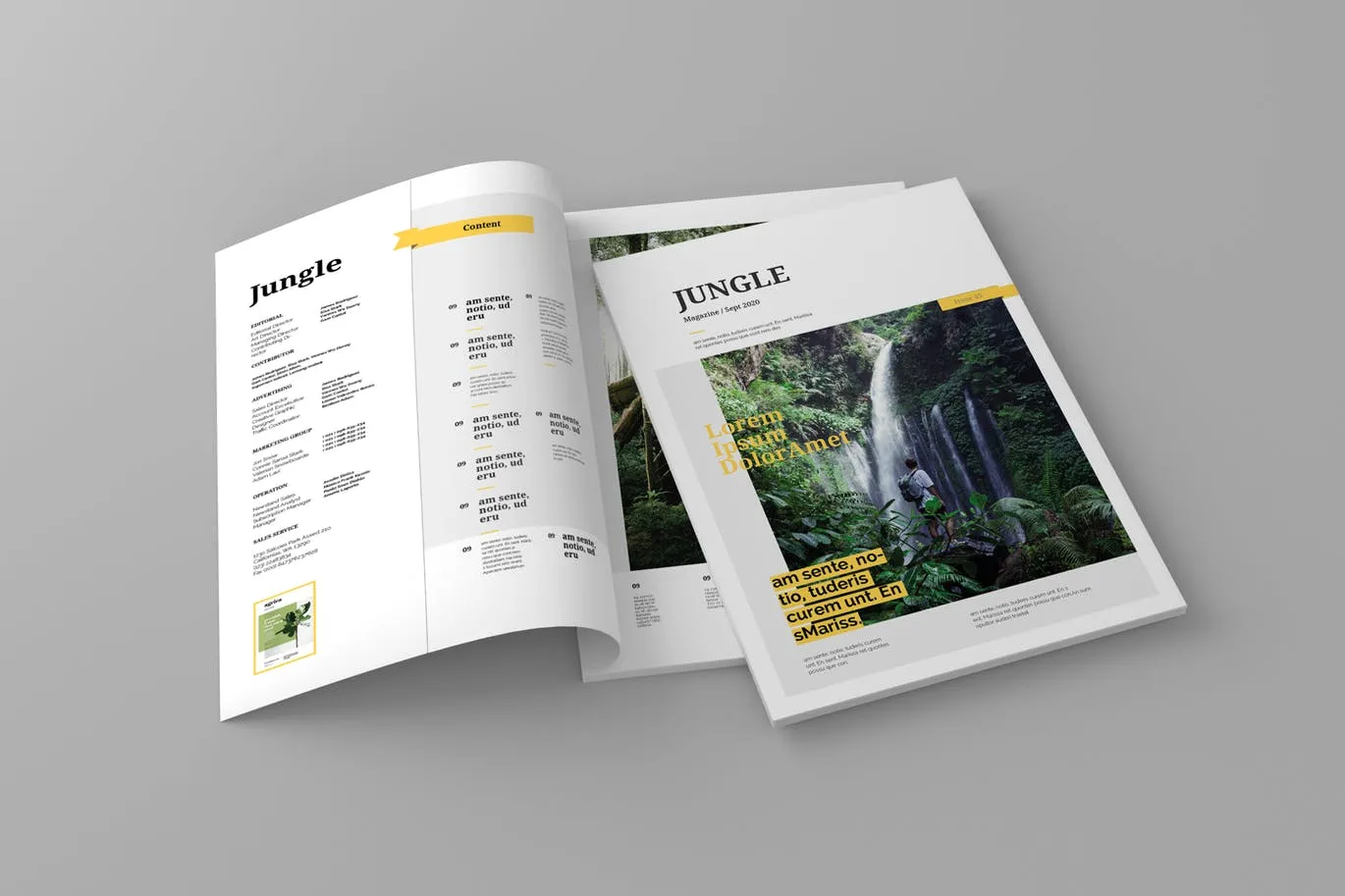旅游行业像素设计精选杂志版式设计模板 Jungle#8211; Magazine Template