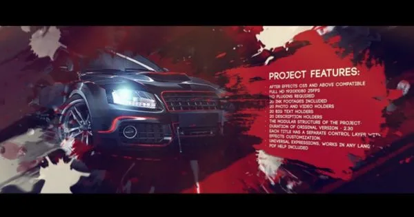 创意墨水电影标题字幕像素设计精选AE模板 Inspiration#8211; Ink Titles