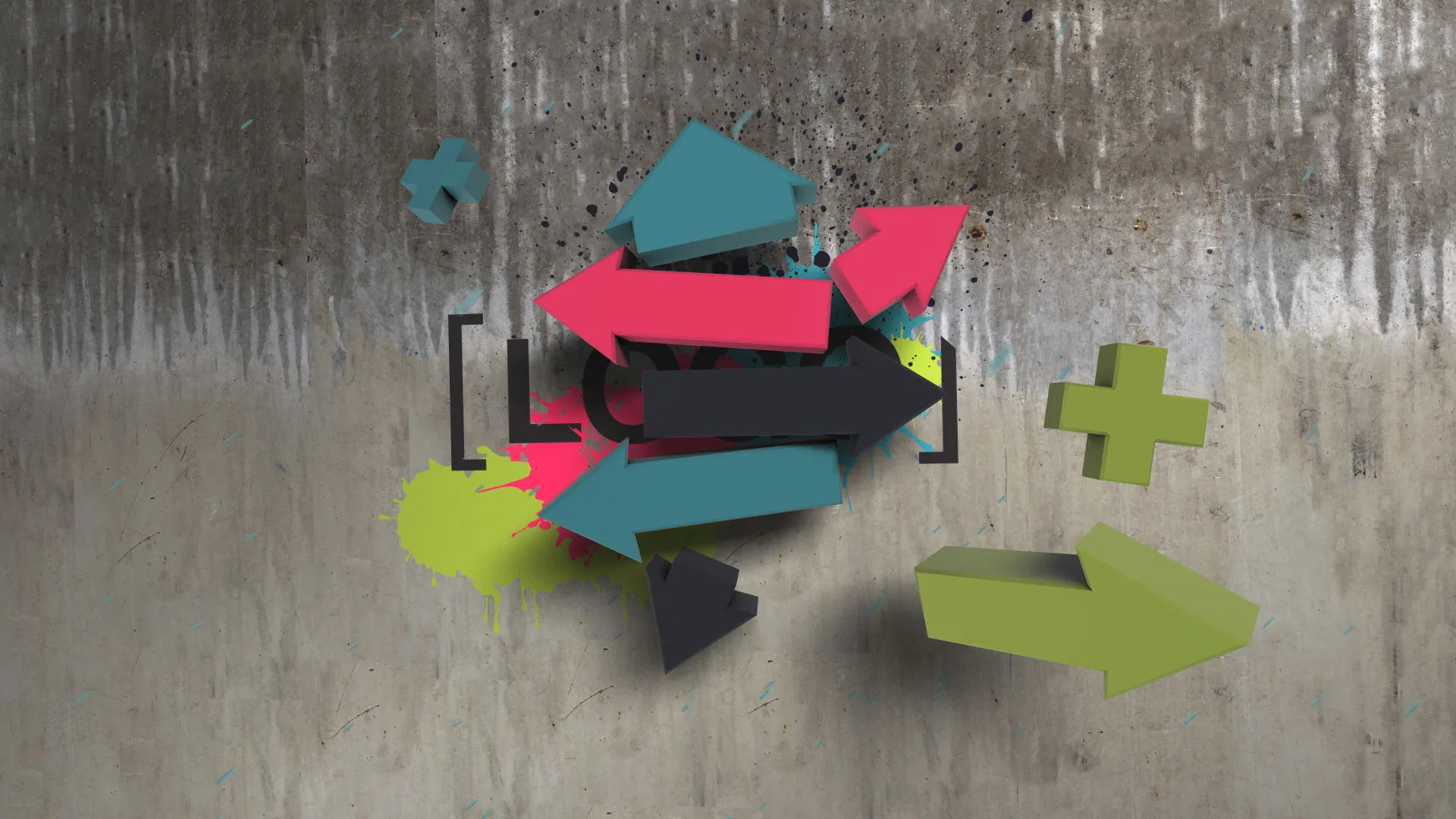 3D箭头logo标志动画像素设计精选AE模板