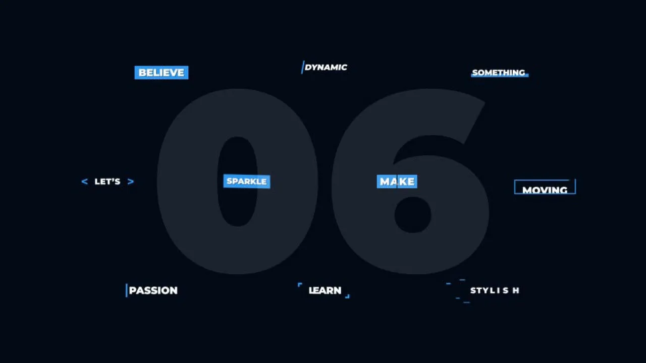 动态动画的移动标题全屏标题动画像素设计精选AE模板