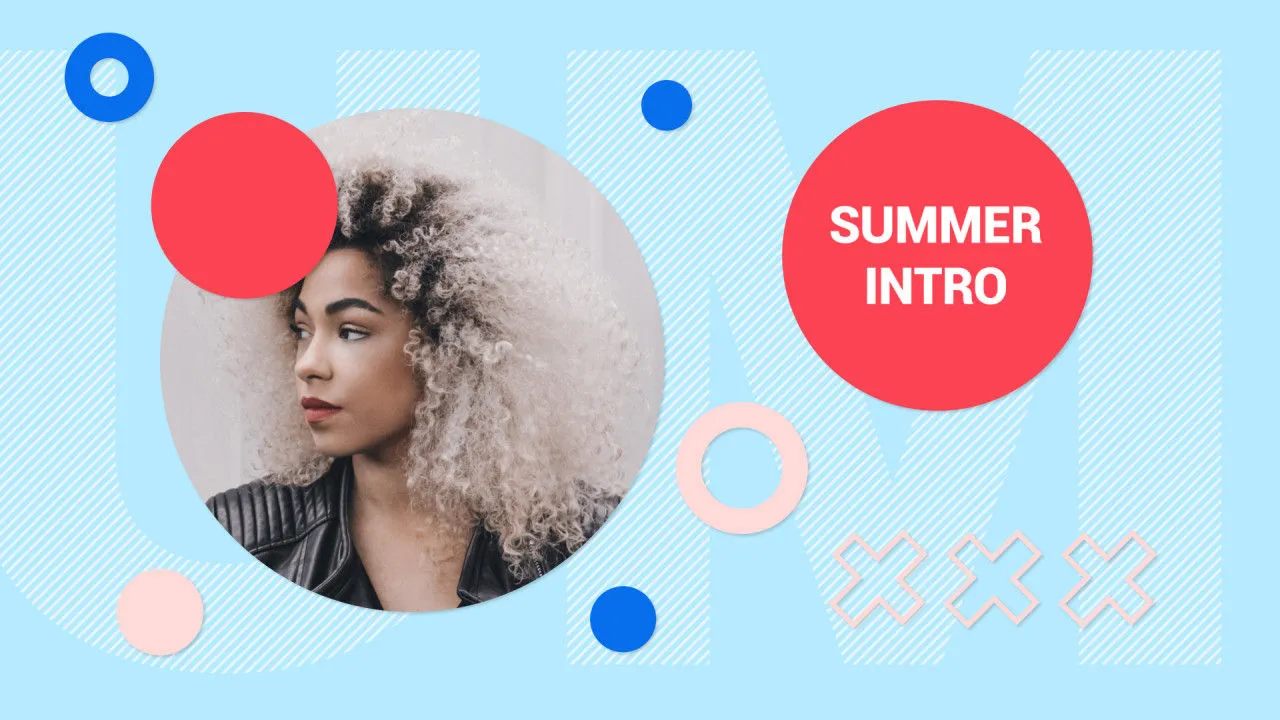 夏季简介图文幻灯片像素设计精选AE模板