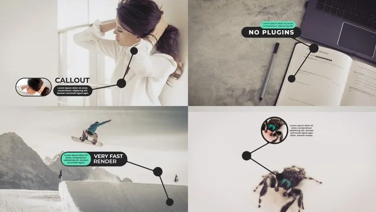 新颖现代的标注标题像素设计精选AE模板