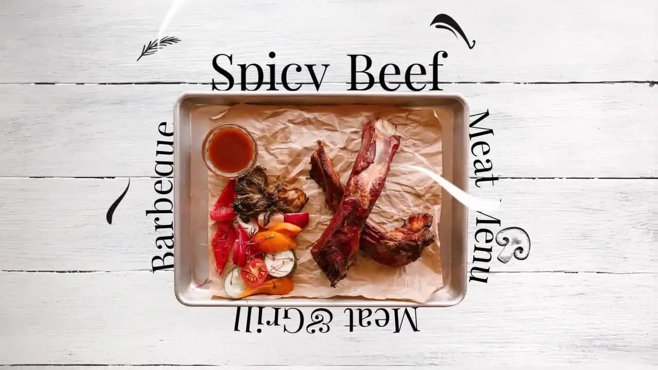 清新风格的餐厅菜单介绍像素设计精选AE模板