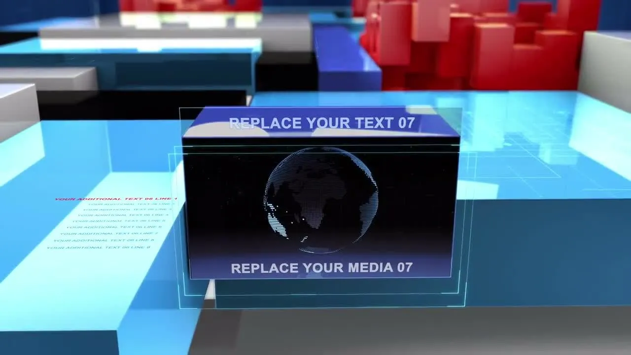 高科技立方体演示效果像素设计精选AE模板