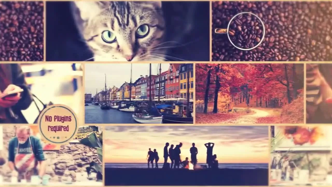 甜蜜回忆幻灯片动画像素设计精选AE模板