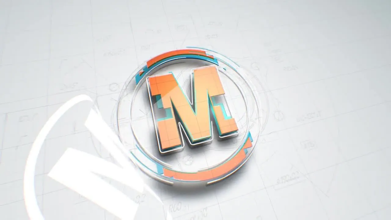 3D技术徽标展示动画像素设计精选AE模板