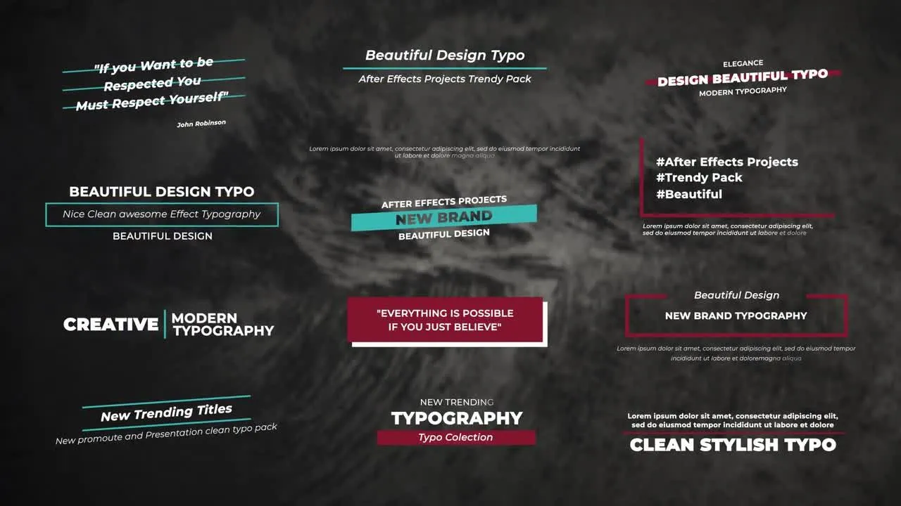 现代商业广告标题像素设计精选AE模板