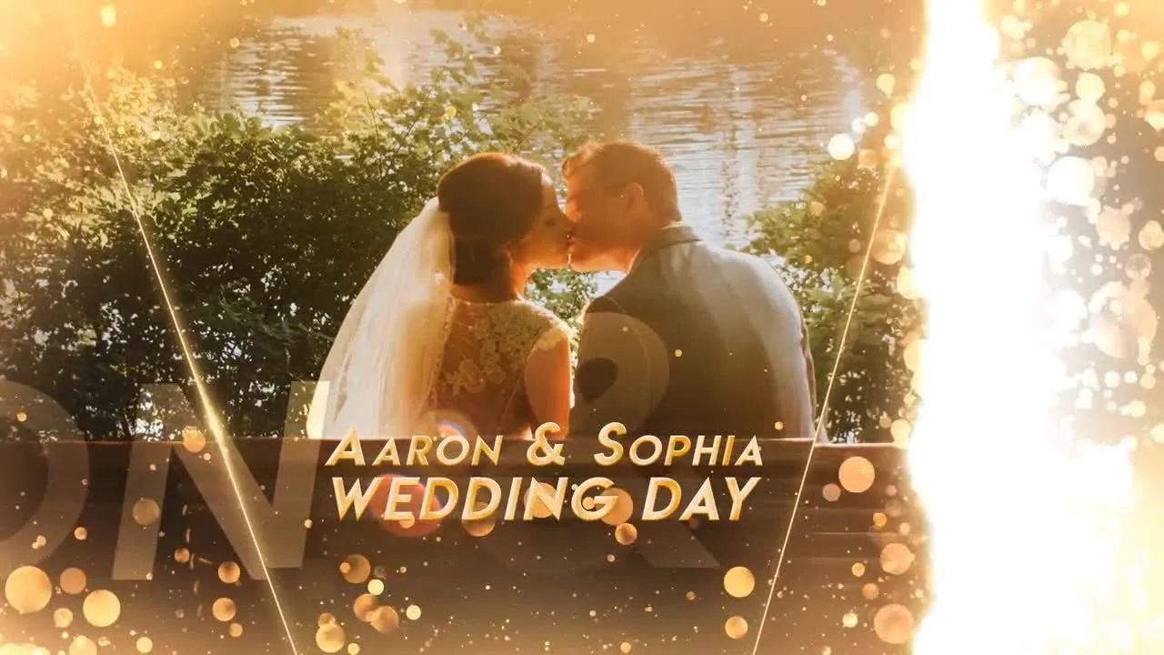 华丽婚礼幻灯片像素设计精选AE模板