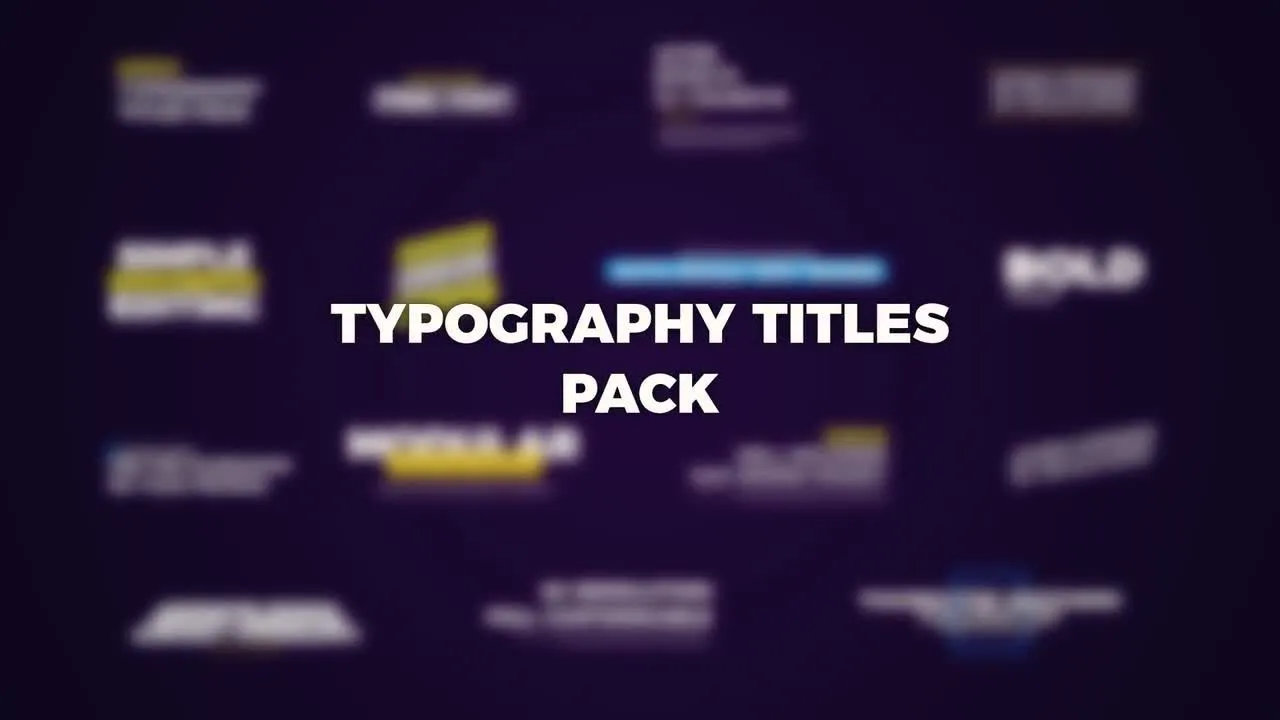 超现代动态动画全屏标题像素设计精选AE模板