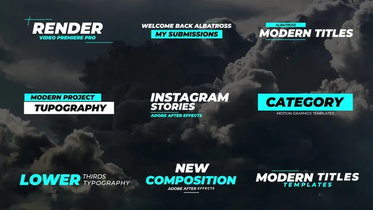 9个时尚标题像素设计精选AE模板