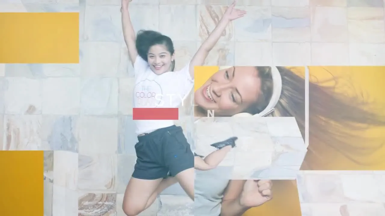 流畅外观的精美幻灯片像素设计精选AE模板