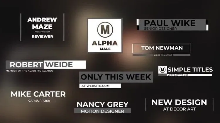 10个整齐创意的下三分之一的标题像素设计精选AE模板