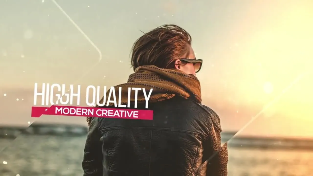 优雅的动画幻灯片像素设计精选AE模板