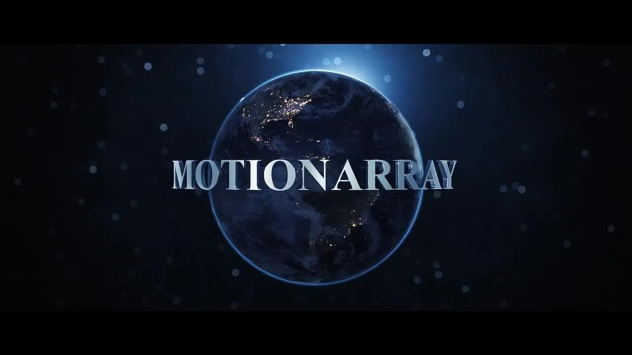 旋转地球logo动画像素设计精选AE模板Earth Logo