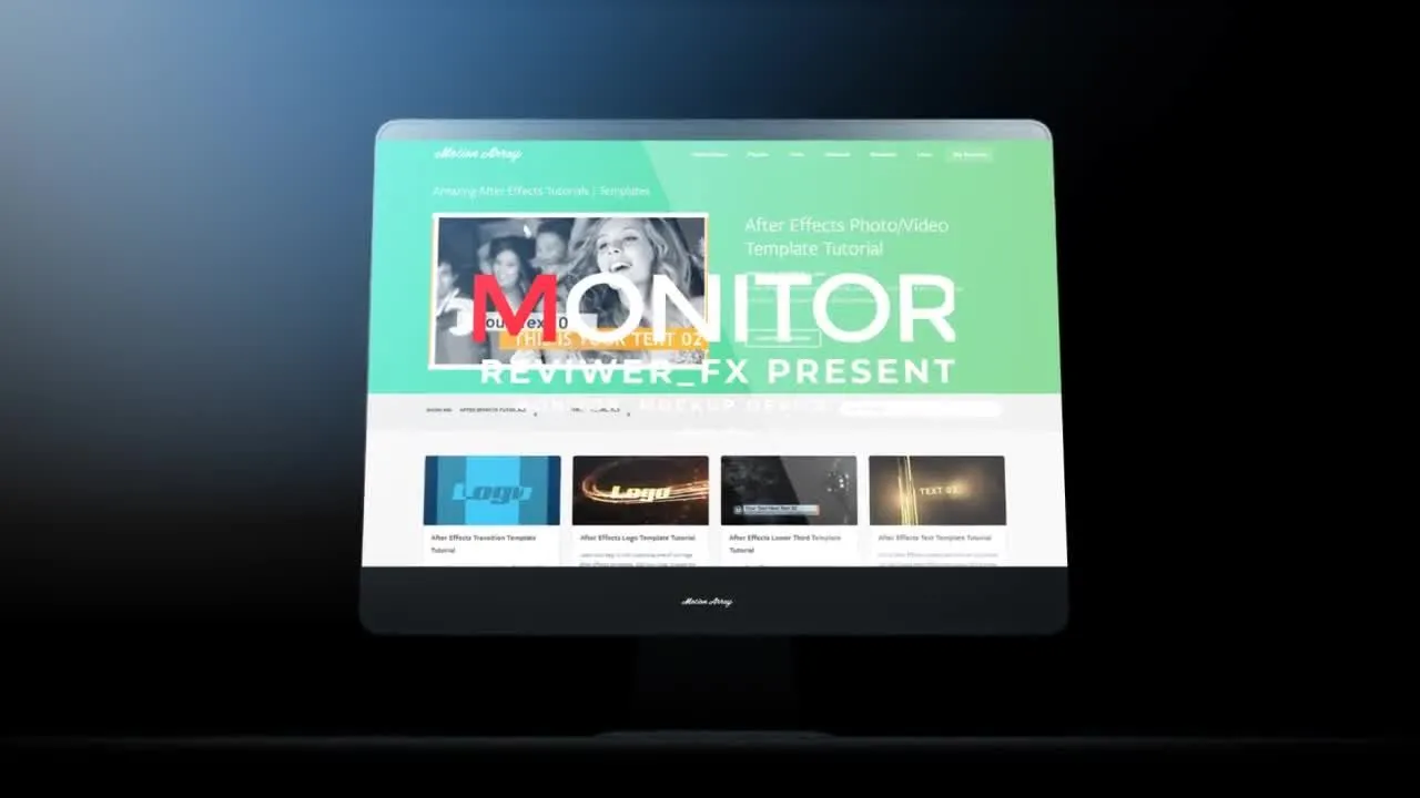 精美的监控模型演示像素设计精选AE模板