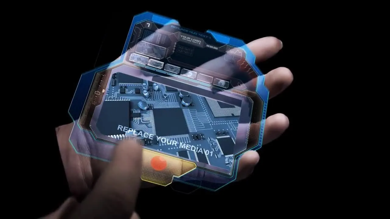 高科技显示仪过渡效果像素设计精选AE模板