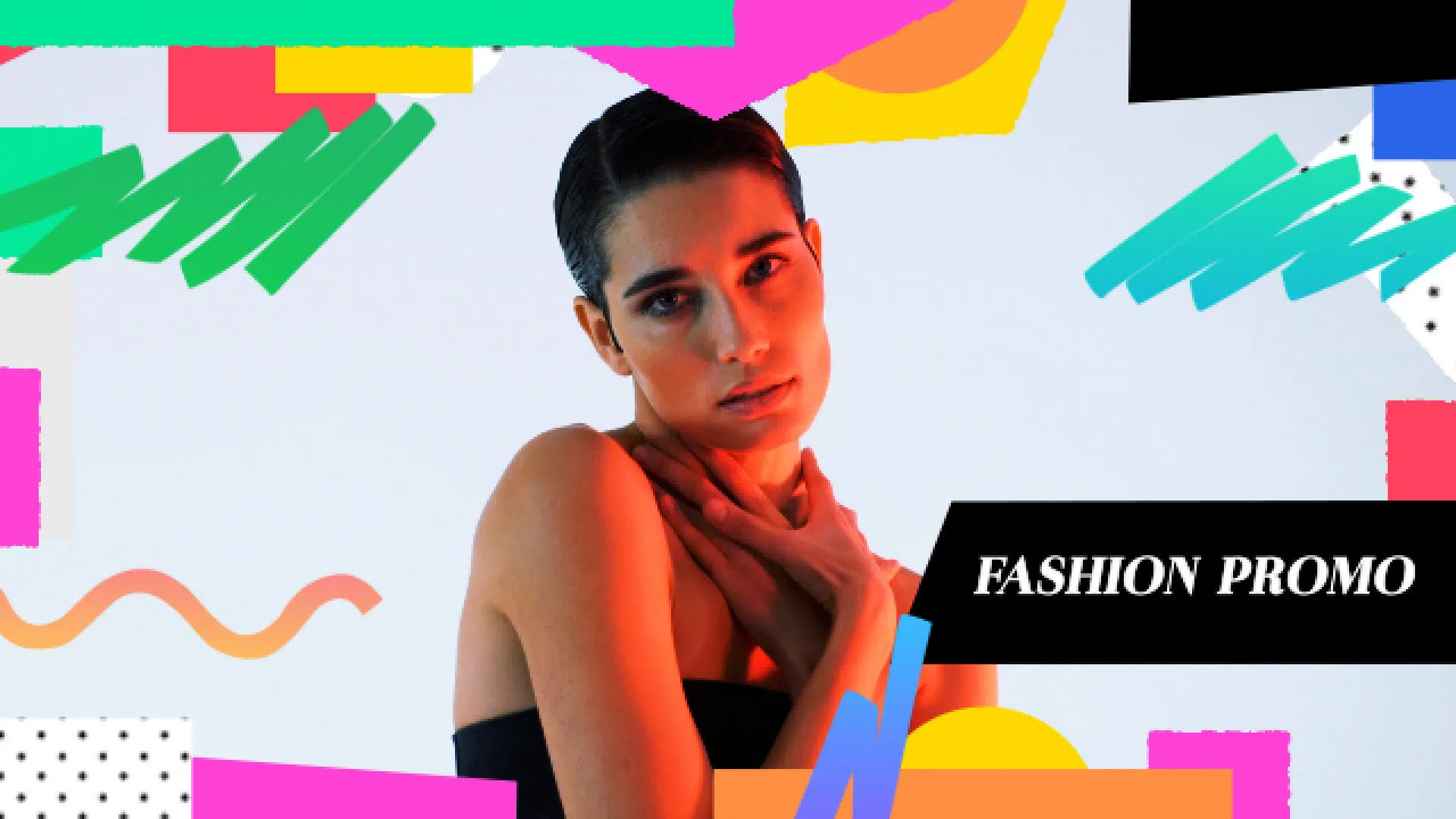 现代时尚多彩的时装促销像素设计精选AE模板