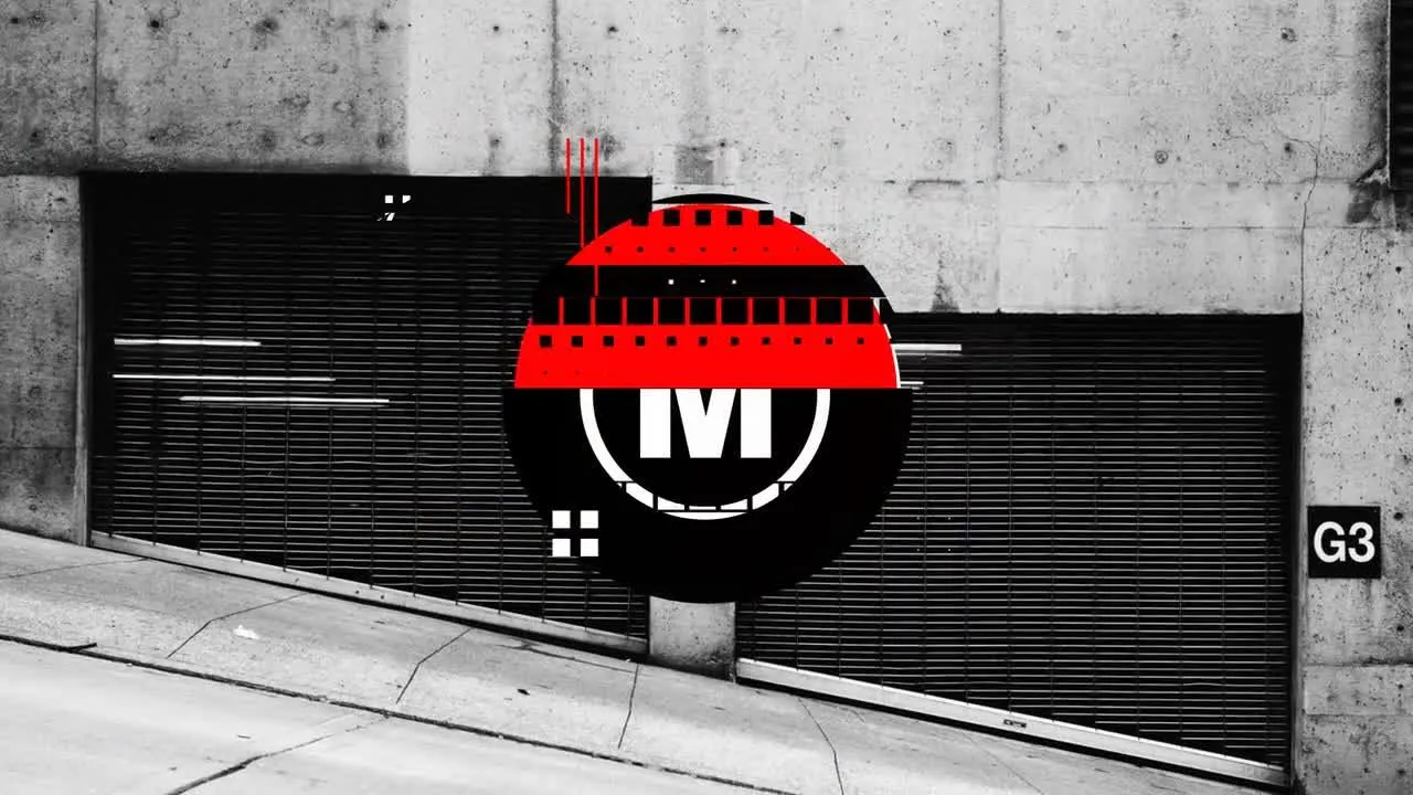 形状毛刺徽标显示像素设计精选AE模板