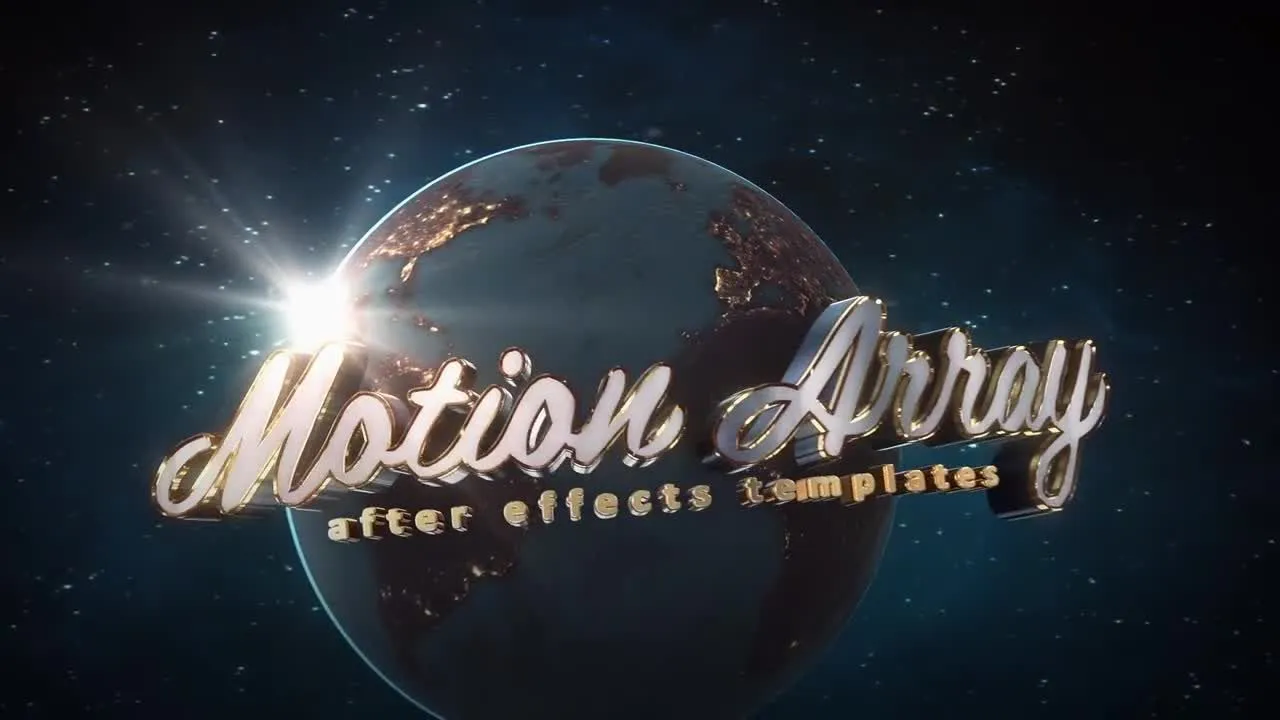 宇宙标志好莱坞风格展示像素设计精选AE模板