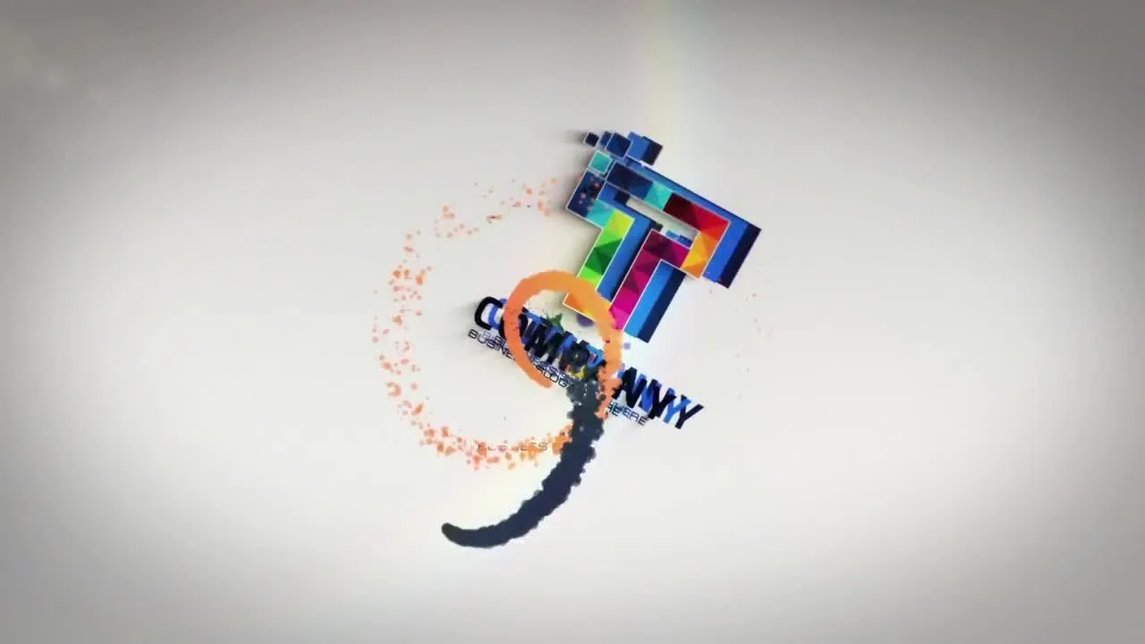 简洁线条logo展示像素设计精选AE模板