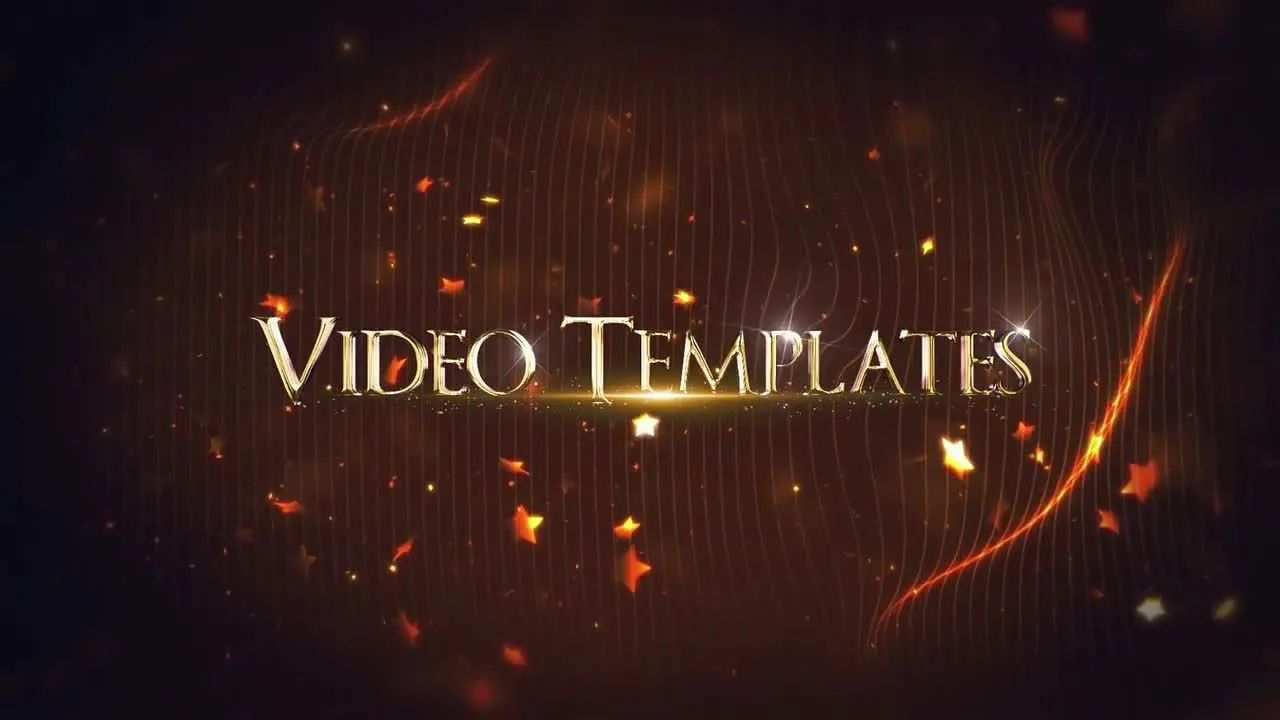 时尚的金色标题序列展示像素设计精选AE模板