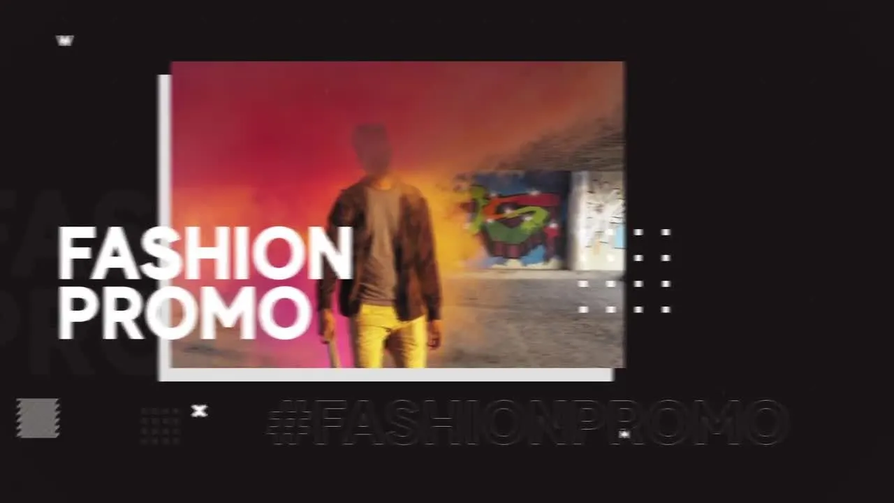 时尚活力动态图形切换图文展示像素设计精选AE模板