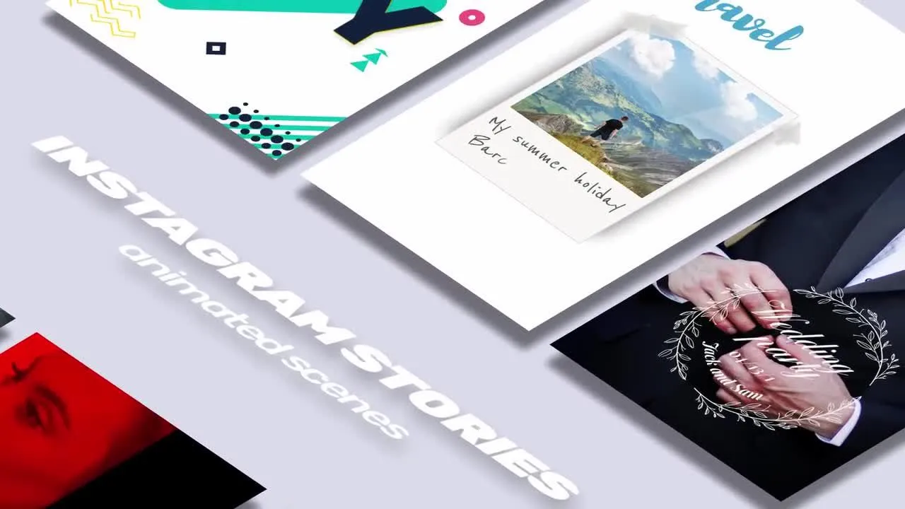 创意文本动画照片时尚过渡展示像素设计精选AE模板