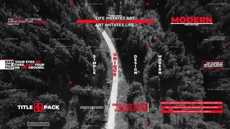 9个独特新颖的全屏标题动画像素设计精选AE模板