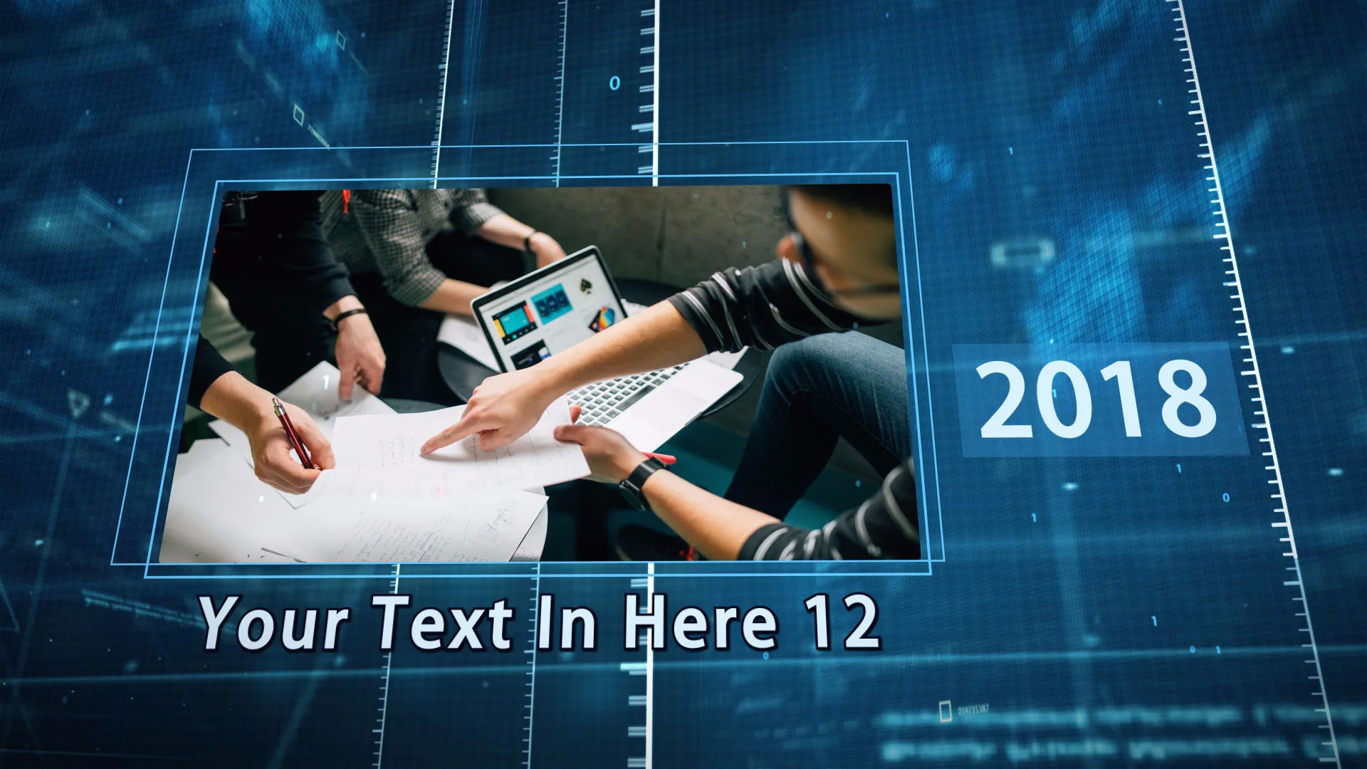 公司时间表幻灯片像素设计精选AE模板