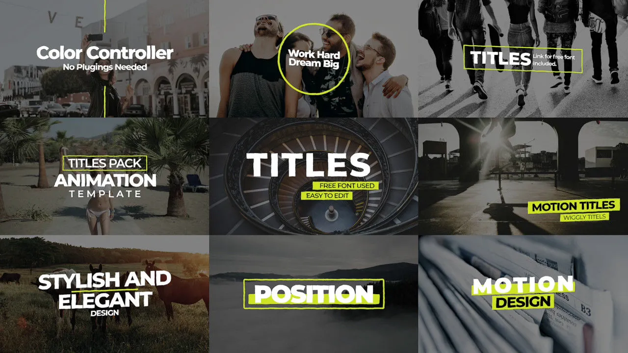 9个摇摆标题动画像素设计精选AE模板