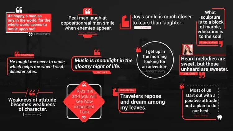 动画效果简单的智能引号标题ae模板