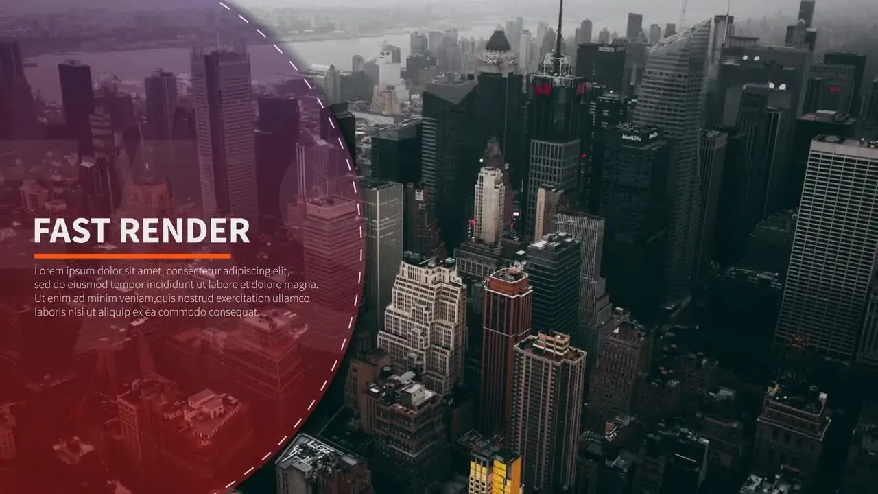 时尚的圆形幻灯片像素设计精选AE模板