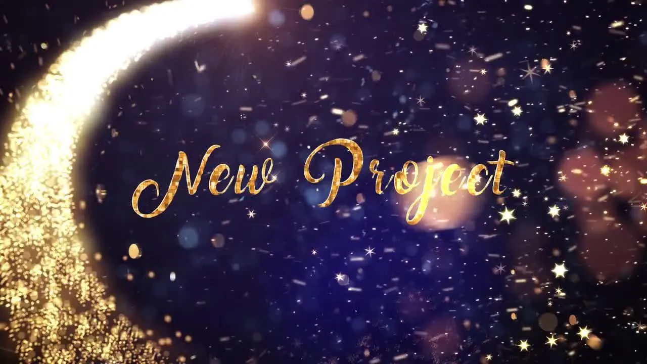 飘落的雪花和闪光粒子动画像素设计精选AE模板